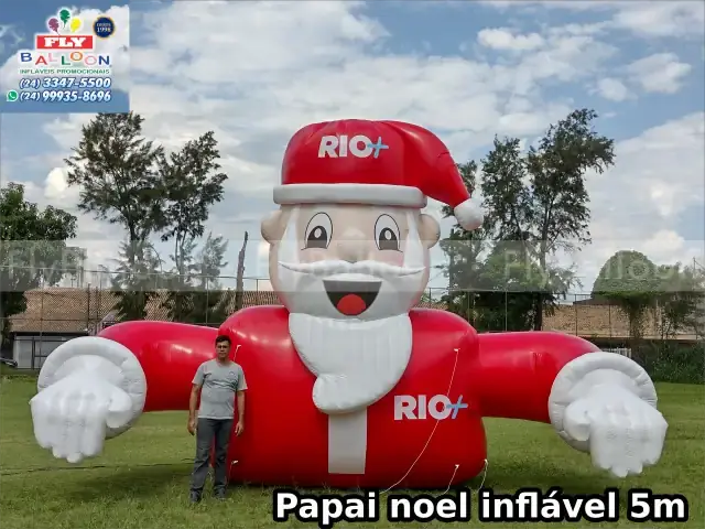 Papai Noel inflável gigante promocional Rio+